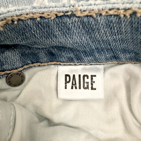 PAIGE Women’s Verdugo Ankle Jeans with Raw Hem Bella Destructed - Picture 8 of 10